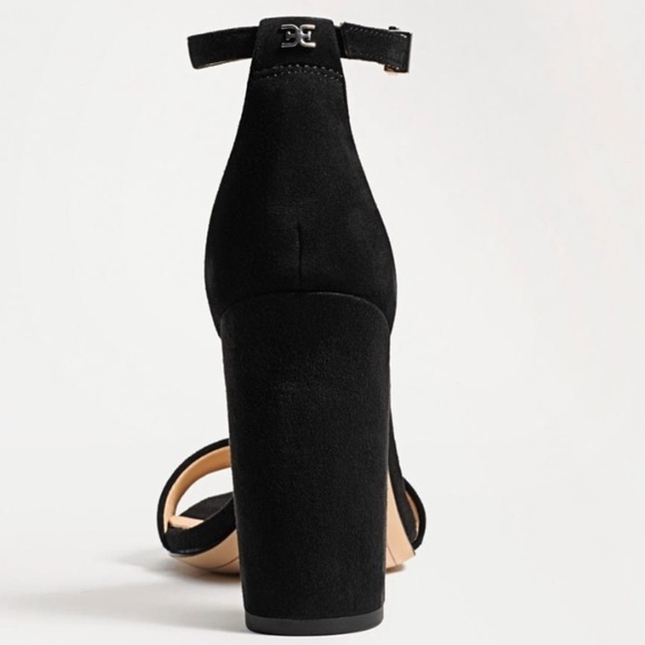Sam Edelman Yaro black suede ankle strap Block Heels sandals women’s Sz 9 1/2 - Picture 4 of 13